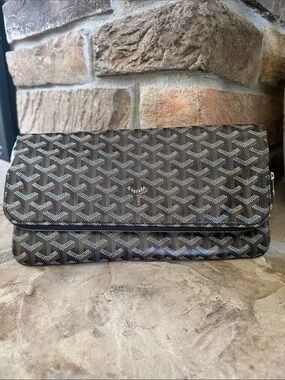 Goyard Sainte-Marie Clutch - Black/Brown
